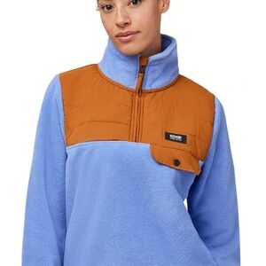 Kombi Women's Blue and Orange Fleece Sweatshirt